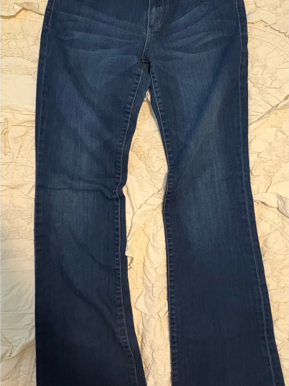 Kut from the Kloth Farrah Baby Bootcut Jeans in Dark Blue Denim